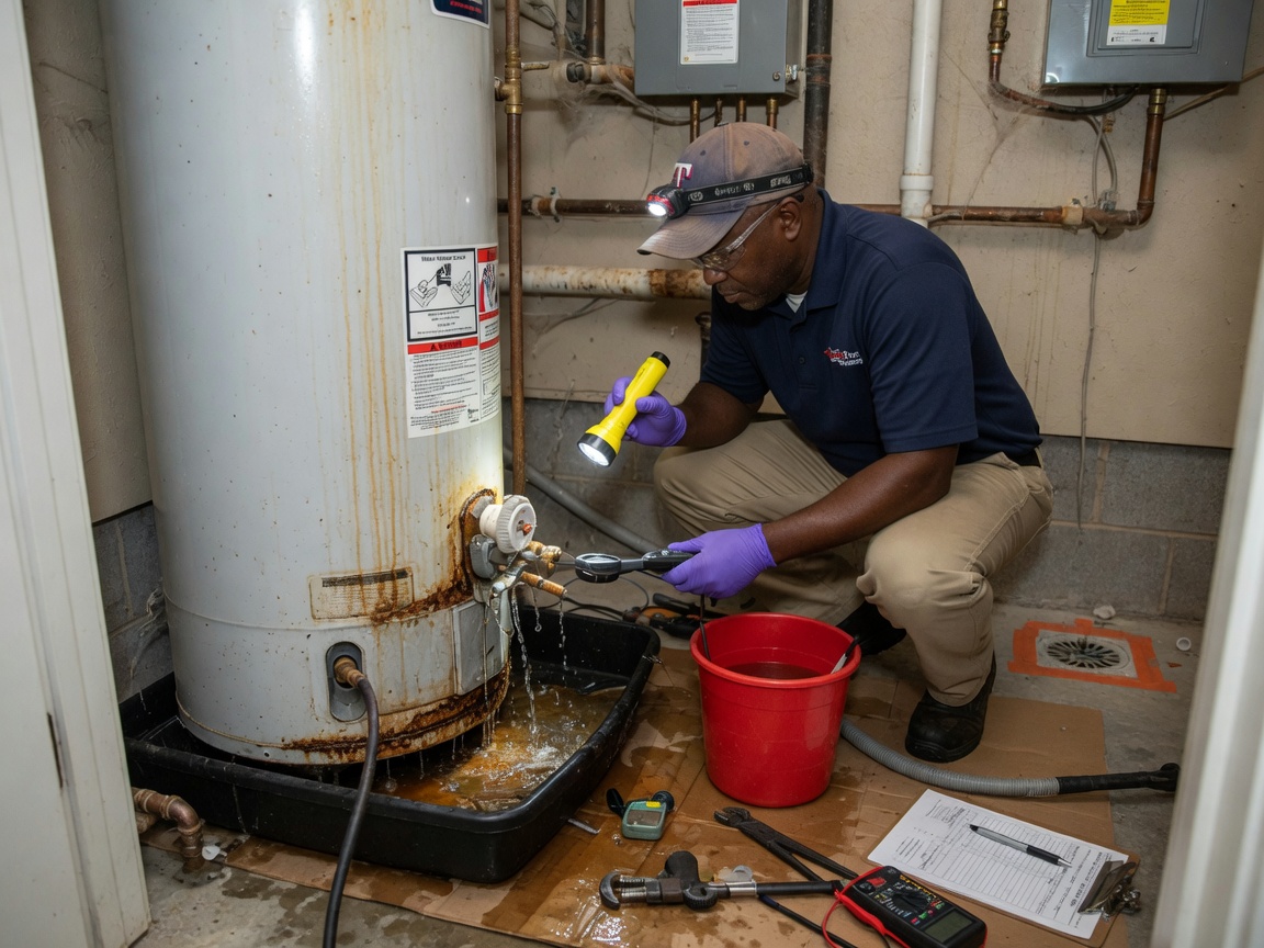 Water Heater Leak Inspection in DeSoto, TX